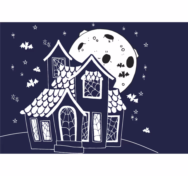 Fototapeta halloween straszny nawiedzony dom - TenStickers