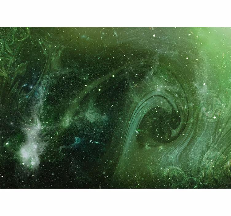 Fototapeta kosmos zielony kosmiczny wir - TenStickers