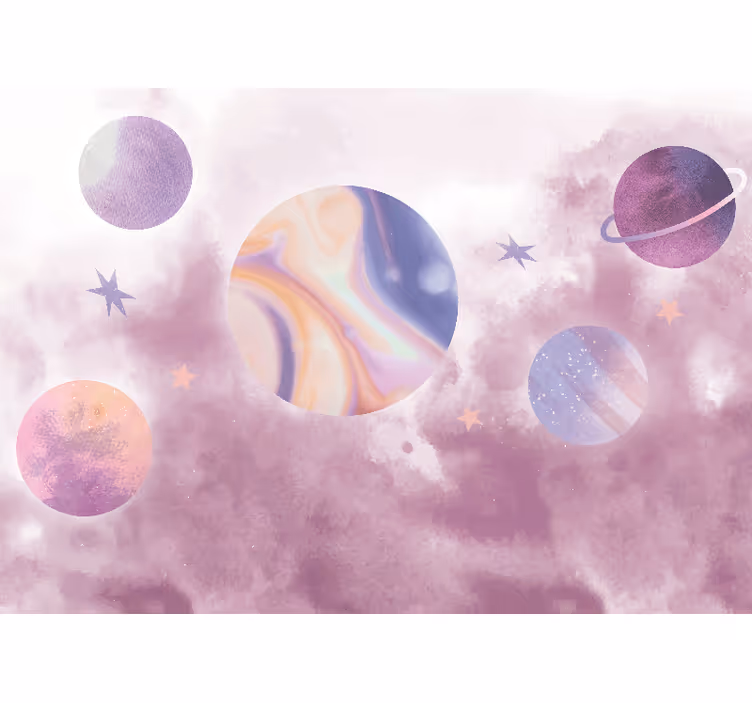 Fototapeta kosmos z motywem planetarnym - TenStickers