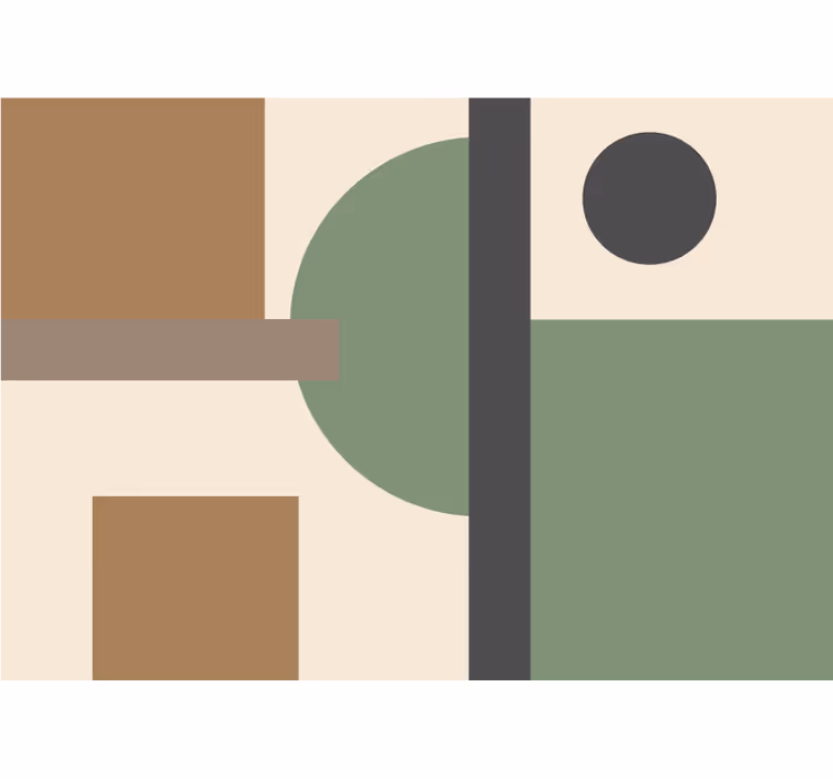 Fotoapeta abstrakcyjna organizacja geometrycznych kształtów - TenStickers