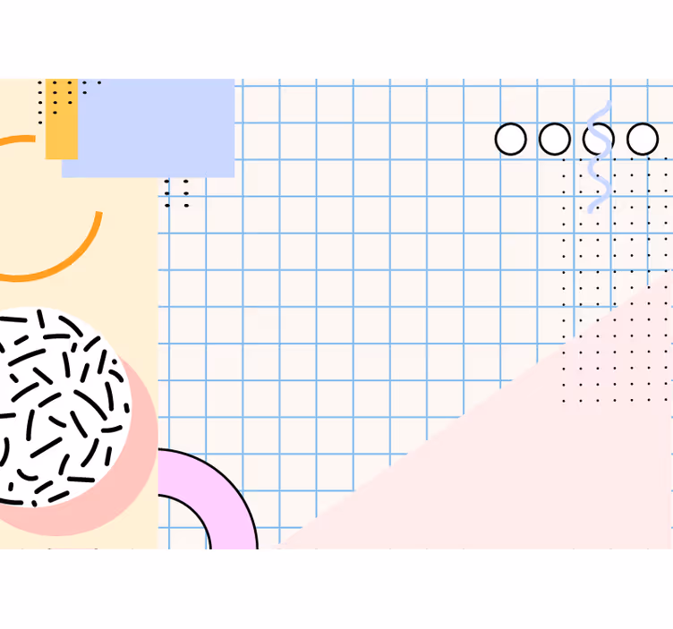 Fotoapeta abstrakcyjna w konfiguracji geometrycznej - TenStickers