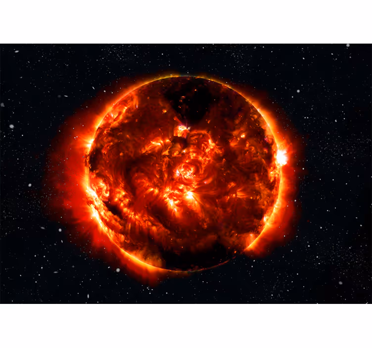Fototapeta kosmos efekt eksplozji słonecznej - TenStickers