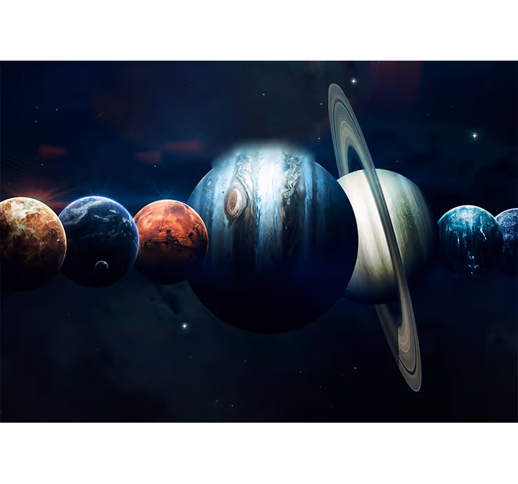 Fototapeta kosmos planety na orbicie - TenStickers