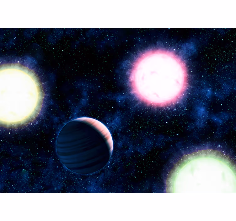 Fototapeta kosmos pejzaż planetarny w niebie - TenStickers