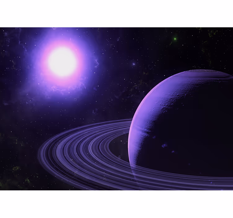 Fototapeta kosmos scena planetarna w fiolecie - TenStickers