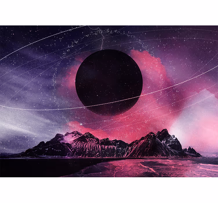 Fototapeta kosmos planeta w kosmicznej czerni - TenStickers
