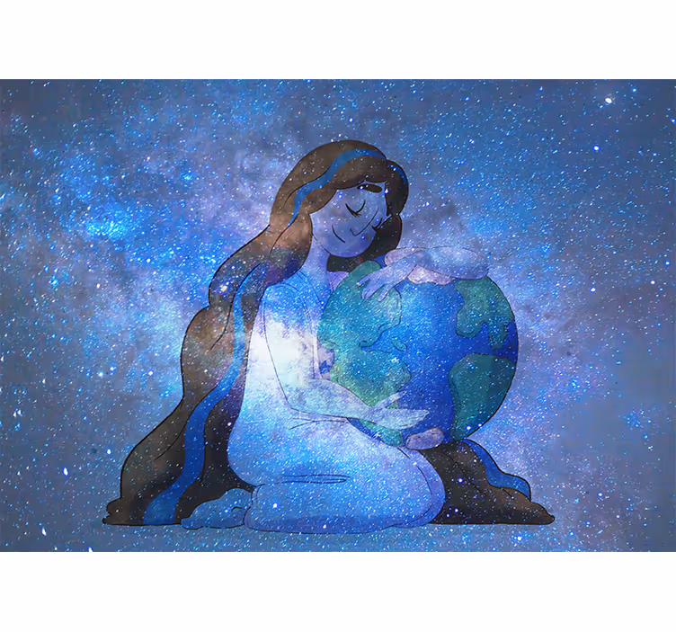 Fototapeta kosmos obejmująca planetę ziemię - TenStickers