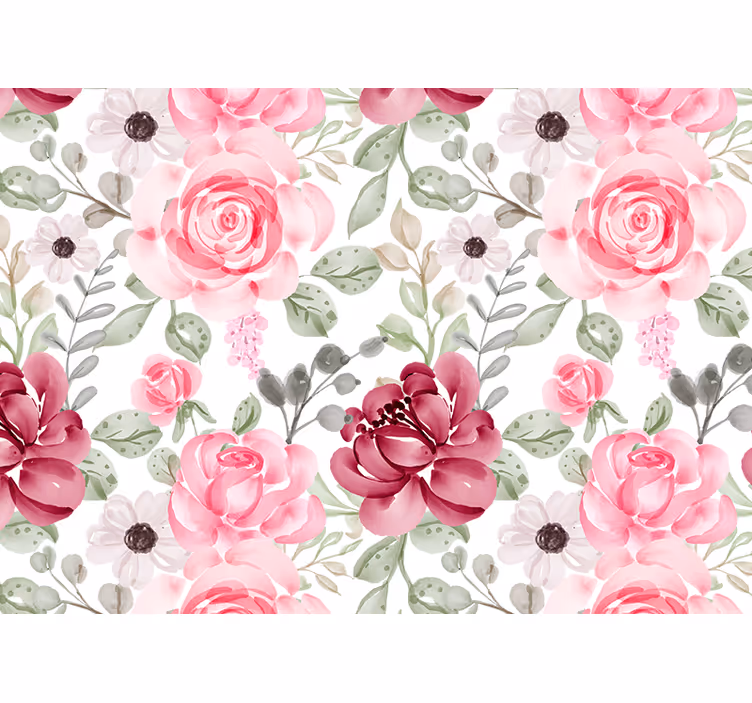 Fototapeta w kwiaty wzór kwiatowy blossom - TenStickers