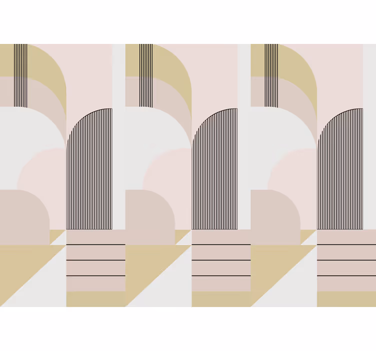 Nowoczesna fototapeta z geometrycznymi łukami - TenStickers