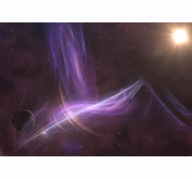 Fototapeta kosmos fioletowe kosmiczne spirale - TenStickers