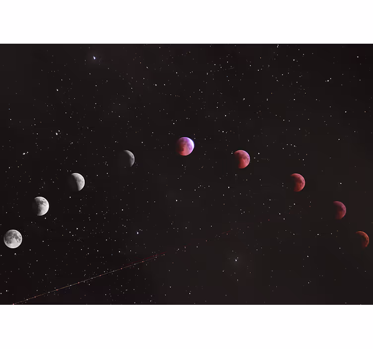 Fototapeta kosmos fazy księżyca - TenStickers