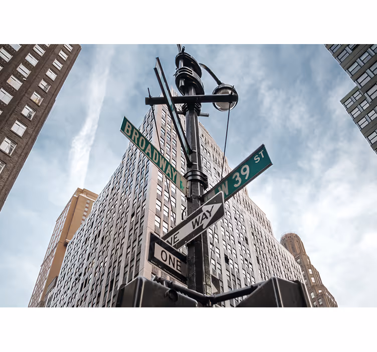 Fototapeta nowy jork znaki ulicy broadway - TenStickers