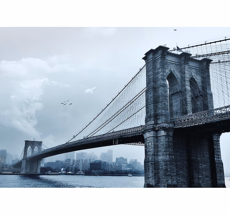 Fototapeta nowy jork scena mostu brooklynskiego - TenStickers