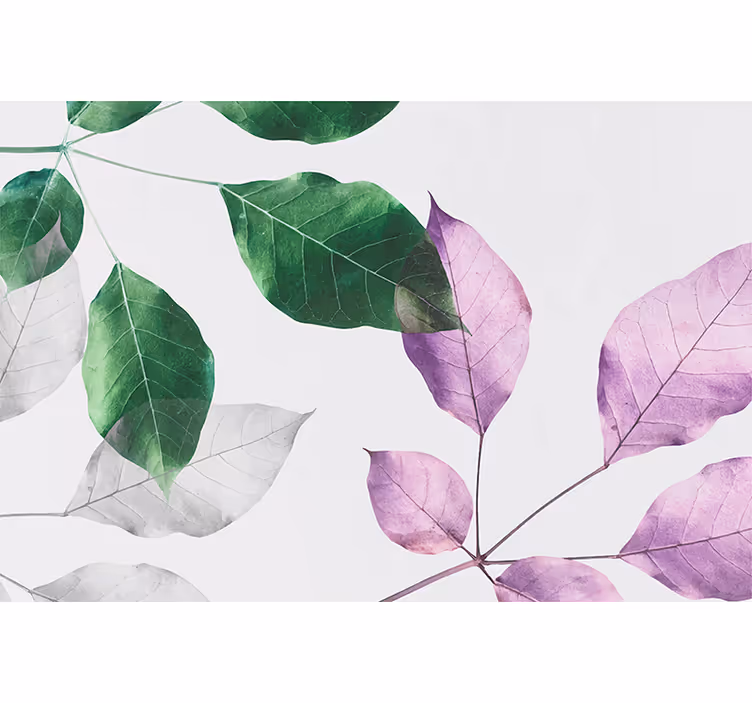 Fototapeta natura z liściastymi akcentami botanicznymi - TenStickers