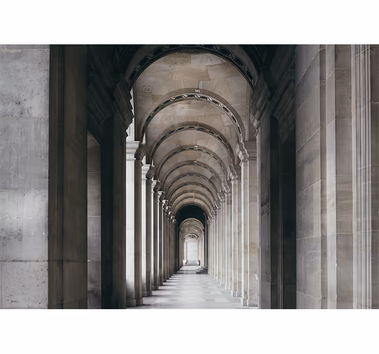 Fototapeta miasto perspektywa architektonicznych łuków - TenStickers