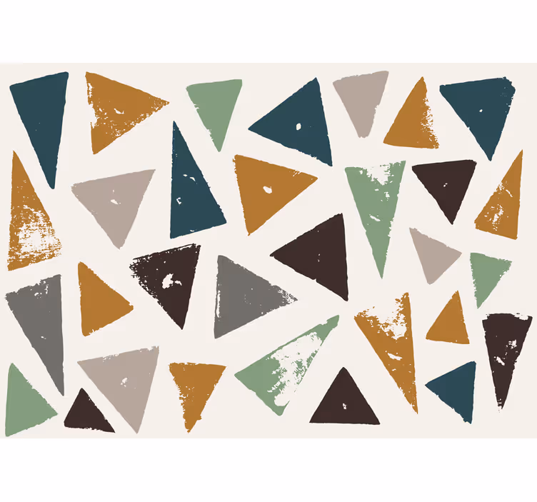 Tapeta abstrakcyjna kompozycja kształtów geometrycznych - TenStickers