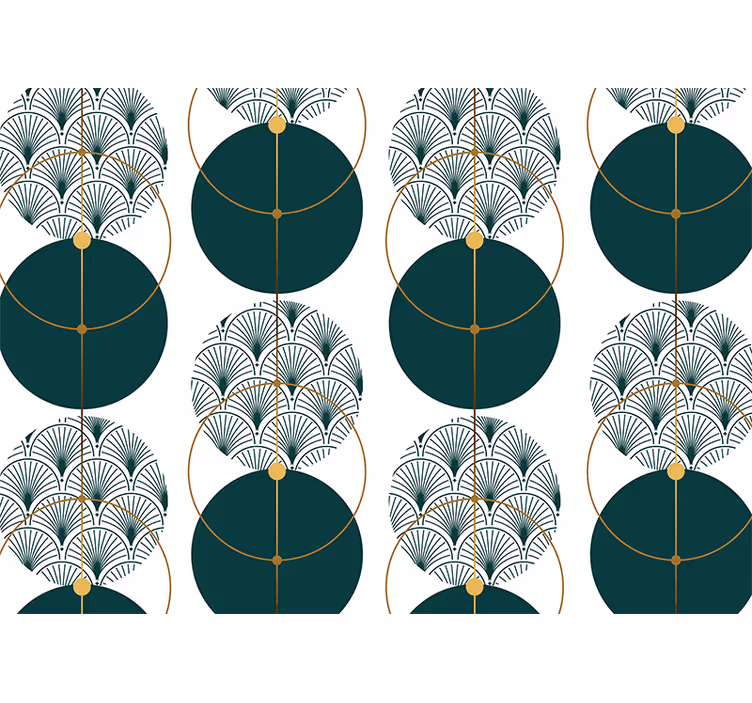 Tapeta abstrakcyjna Geo sztuka w stylu glamour - TenStickers