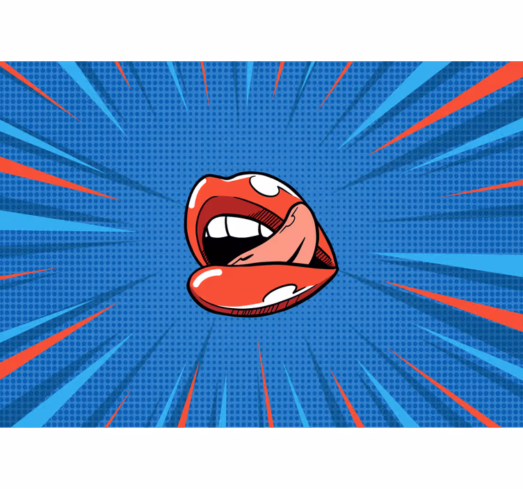 Fototapeta street art Żywe usta pop - TenStickers