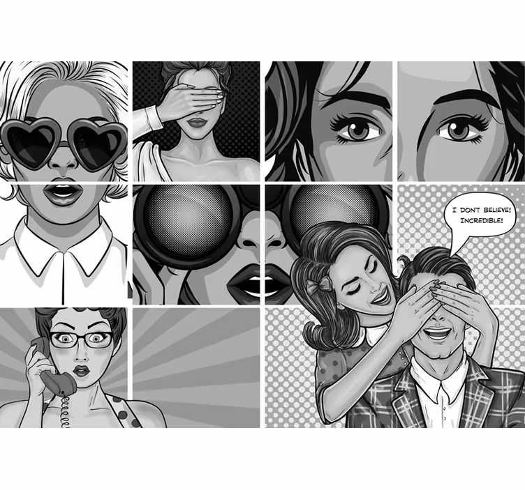 Fototapeta artystyczna ekspresje pop art - TenStickers