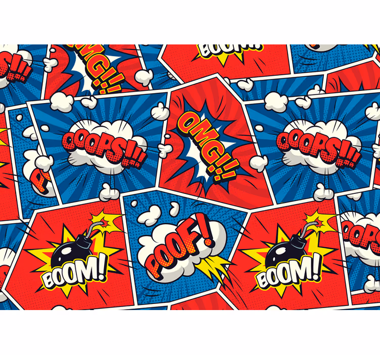 Fototapeta street art dymki komiksowe - TenStickers