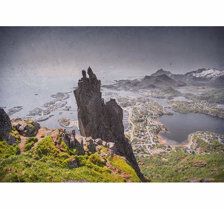 Fototapeta krajobraz majestatycznej formacji skalnej - TenStickers
