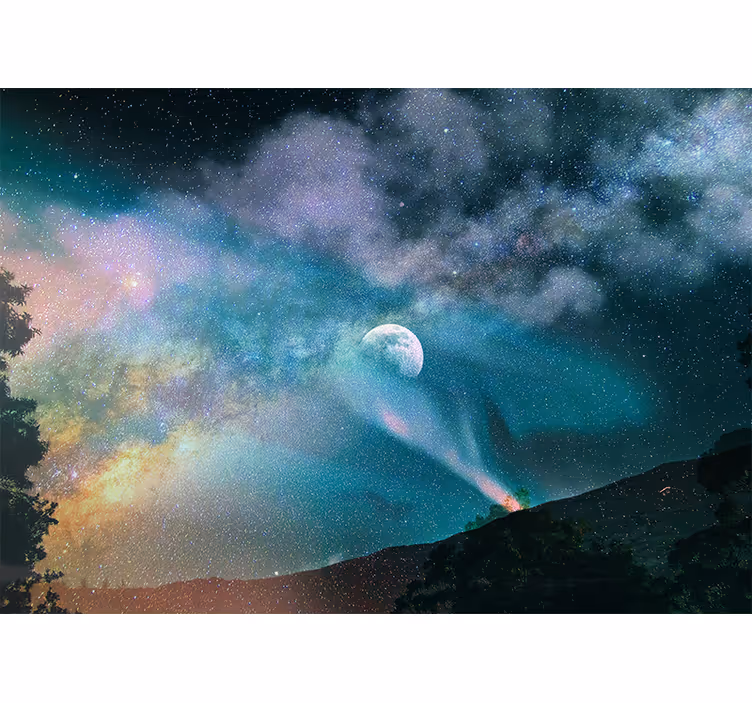 Fototapeta kosmos niebiańska mgławica księżycowa - TenStickers