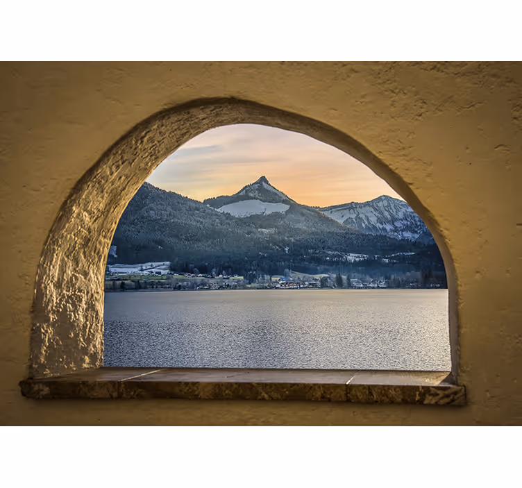 Fototapeta krajobraz jezioro alpejskie - TenStickers