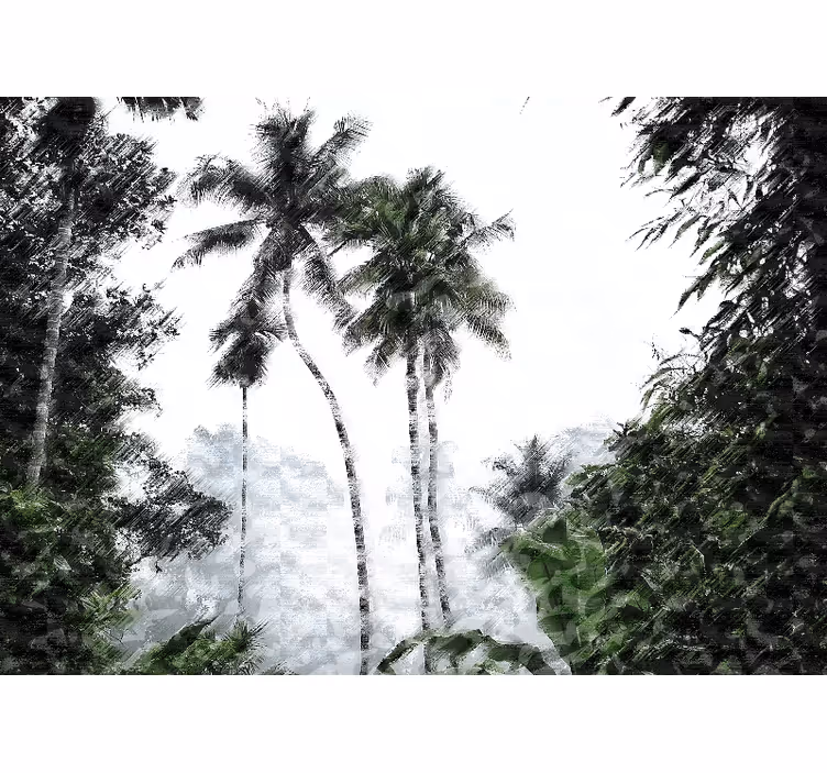 Fototapeta natura spokój pod palmy - TenStickers