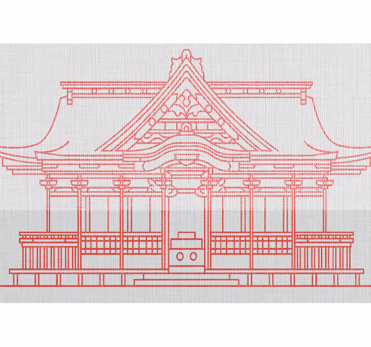 Fototapeta miasto w tradycyjnej japońskiej architekturze - TenStickers