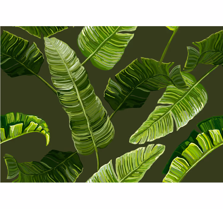 Tapetya natura zielona bujna roślinność - TenStickers