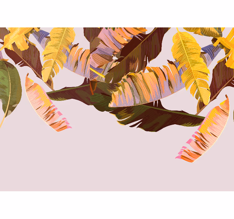 Tapetya natura - egzotyczne wzory liści - TenStickers