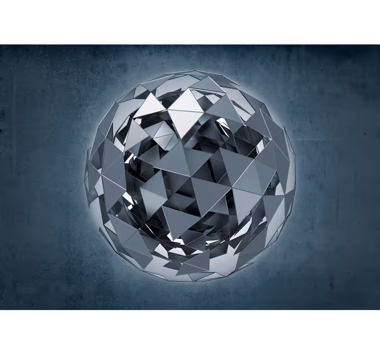 Fotoapeta abstrakcyjna rzeźba geometrycznej kuli - TenStickers