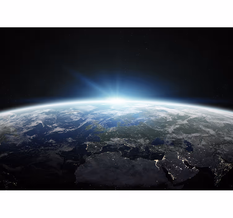 Fototapeta kosmos widok z perspektywy ziemi - TenStickers