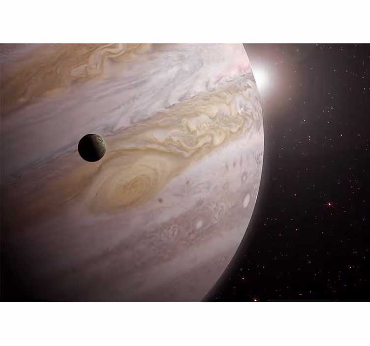 Fototapeta kosmos jowisz i księżyc - TenStickers