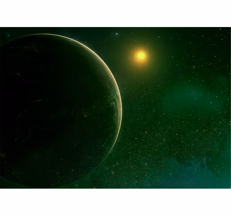 Fototapeta kosmos scena planetarna i niebieska - TenStickers