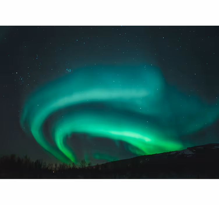 Tapetya natura wystawa zorzy polarnej - TenStickers
