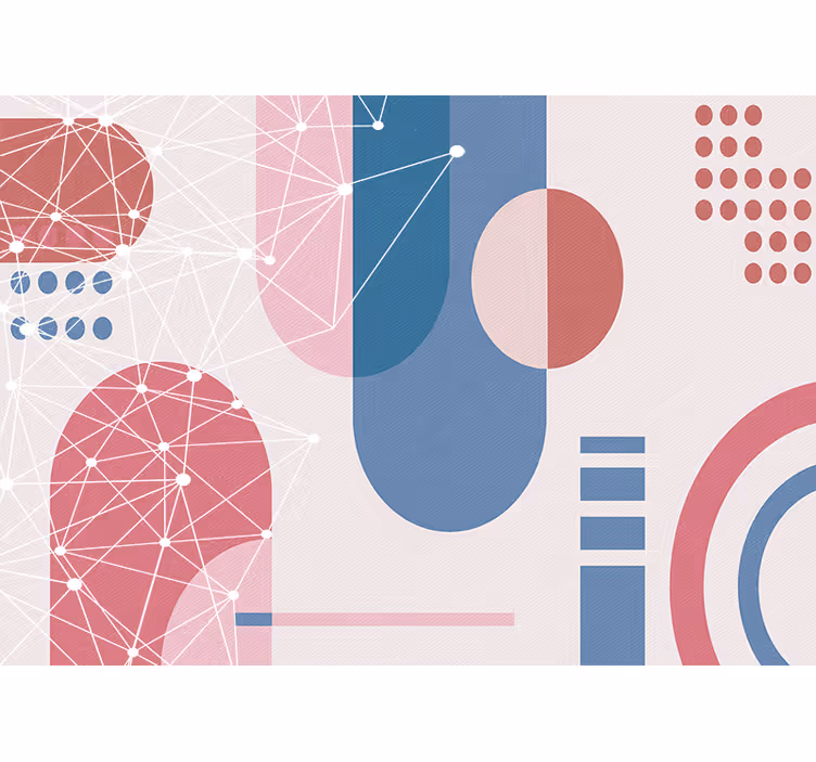 Fotoapeta abstrakcyjna sieć kształtów geometrycznych - TenStickers