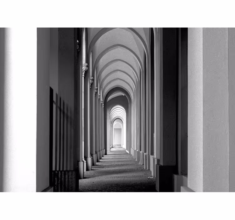Fototapeta miasto perspektywa architektonicznego łuku - TenStickers