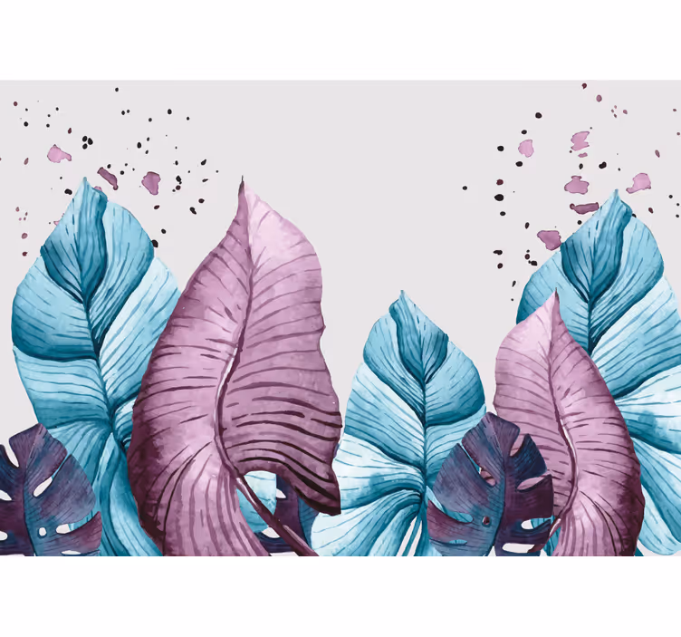 Fototapeta natura duże wzory liści - TenStickers