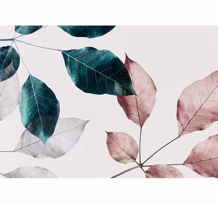 Fototapeta natura eleganckie liście elementy - TenStickers