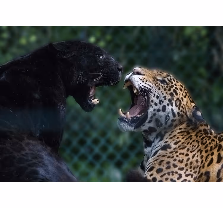 Fototapeta zwierzęta pantera i jaguar - TenStickers