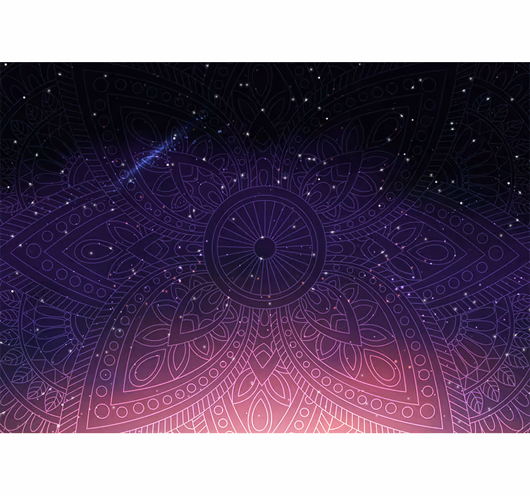 Fototapeta mandala Artystyczna mandala neonowa - TenStickers