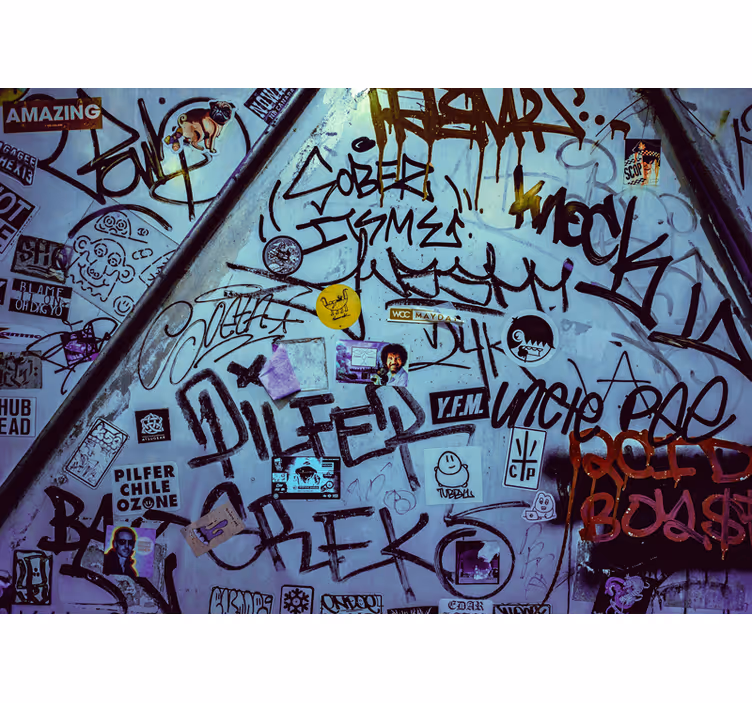 Fototapeta street art sztuka miejskiego tagowania - TenStickers