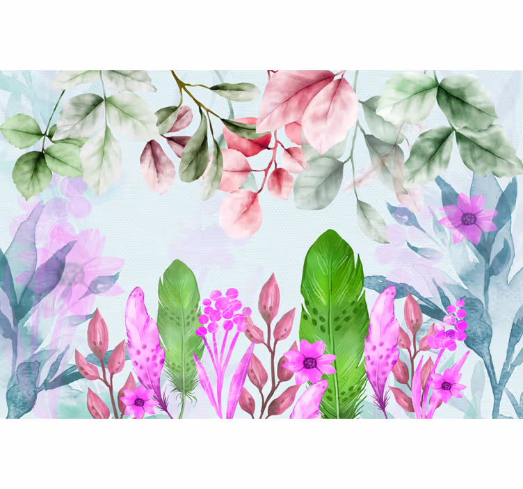 Fototapeta w kwiaty Rośliny boho - TenStickers