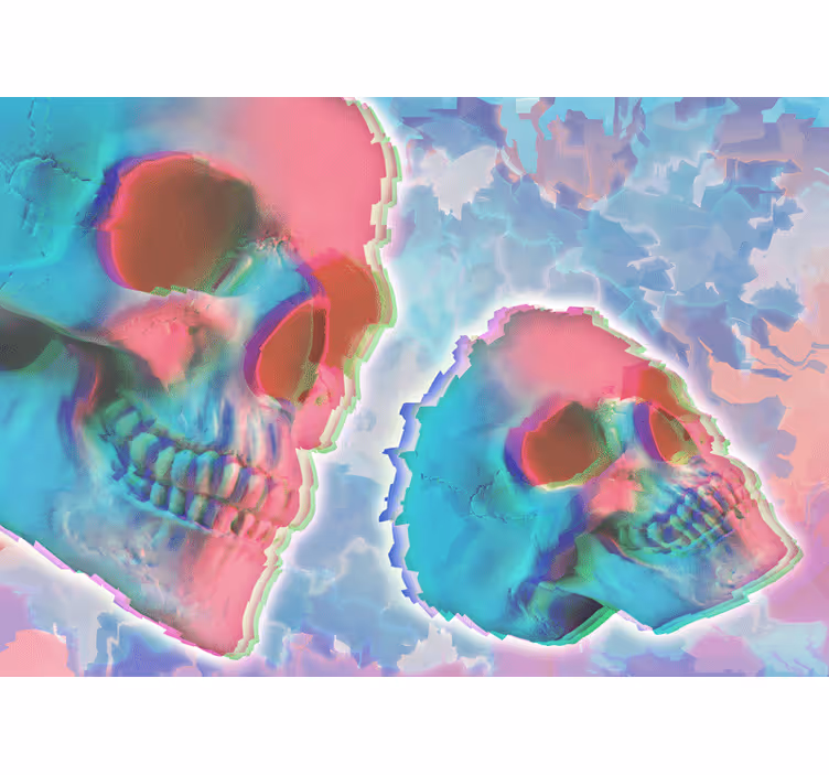 Fototapeta Psychodeliczna głowa śmierci - TenStickers