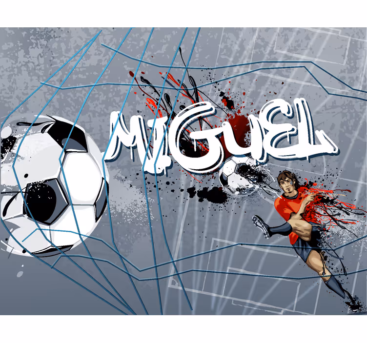 Fototapeta do pokoju młodzieżowego gol piłkarza - TenStickers