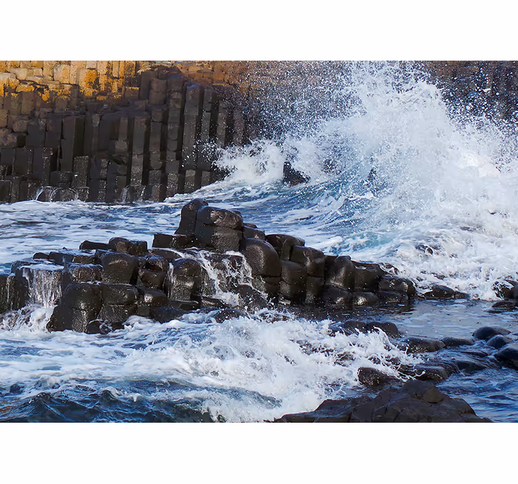 Fototapeta morze oceaniczne kolumny bazaltowe - TenStickers