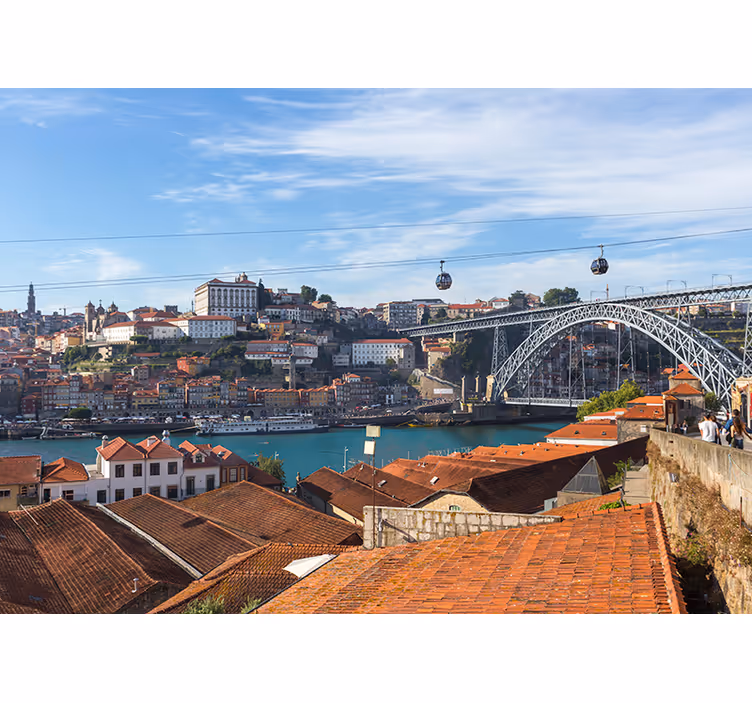 Fototapeta miasto widok na rzekę porto - TenStickers