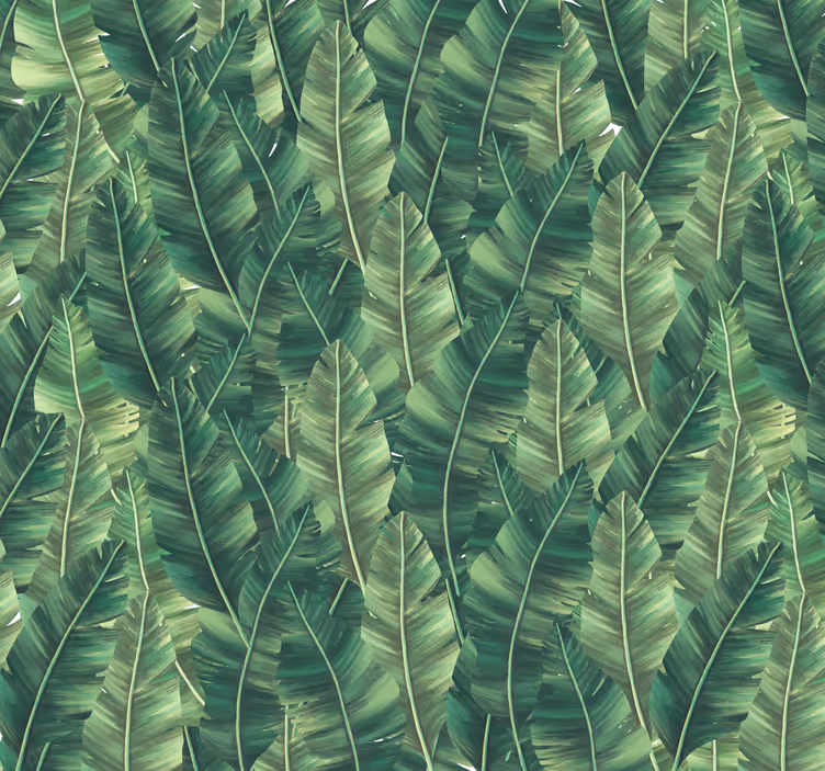 Tapeta do salonu  natura duże liście - TenStickers