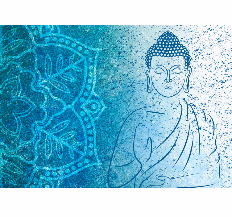 Fototapeta niebieska mandala buddy - TenStickers